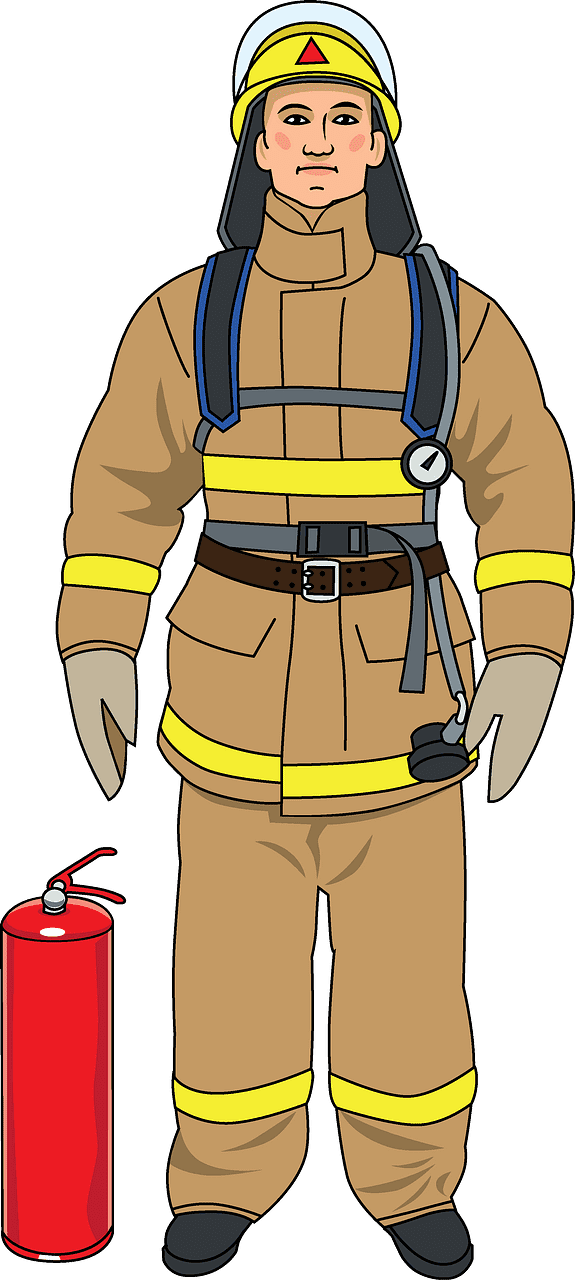 消防士のイラスト透過ダウンロード イラスト