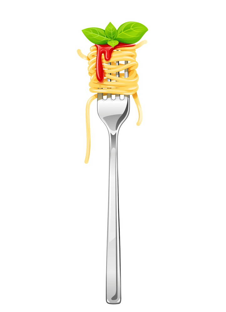 スパゲッティ フォークの図 イラスト