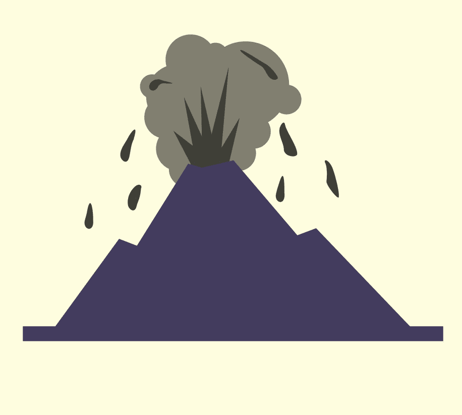 火山噴火イラスト png ダウンロード