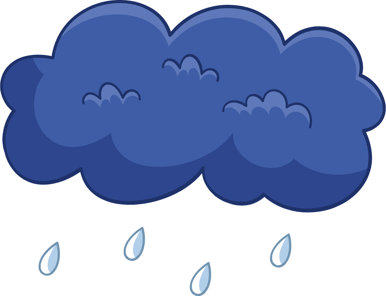 雨のイラスト 背景透明4 イラスト