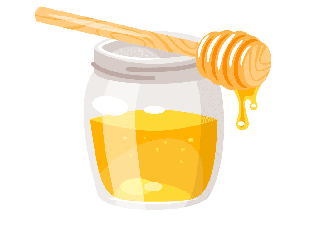 蜂蜜の瓶のイラスト