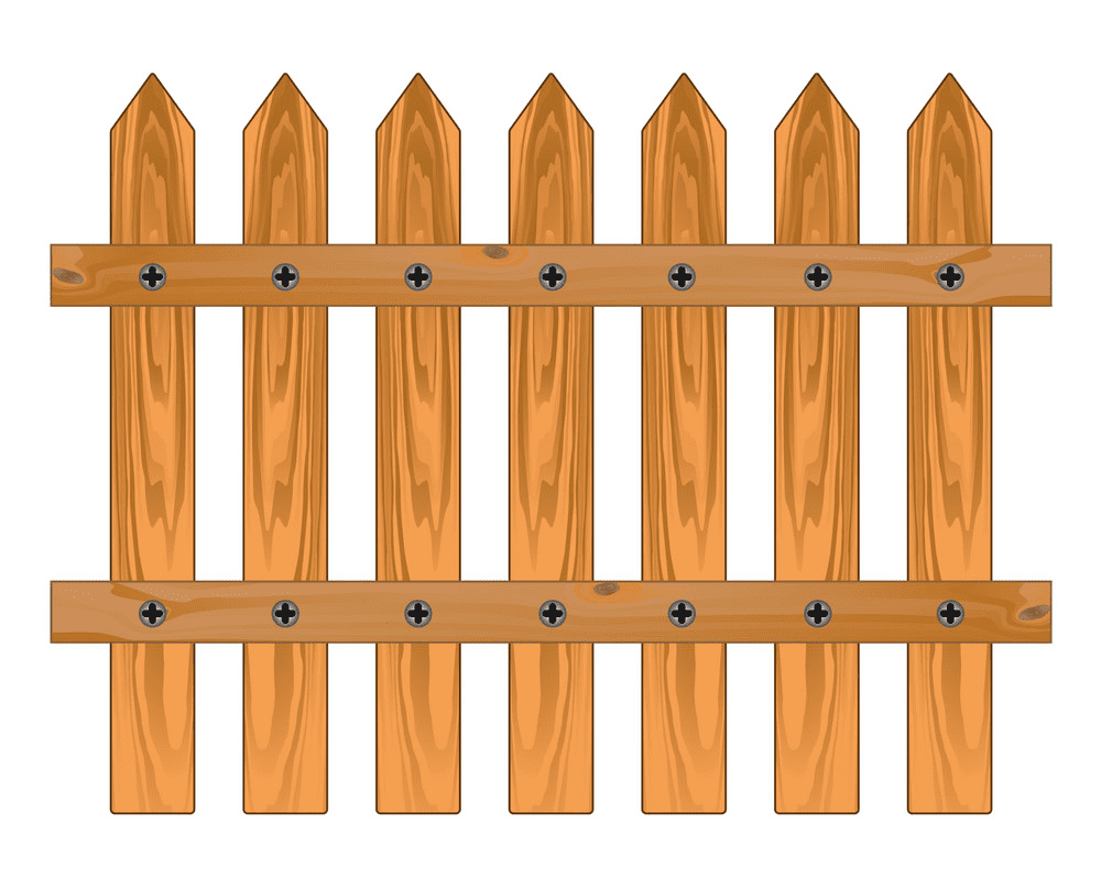 子供向けの木製フェンスのイラスト無料