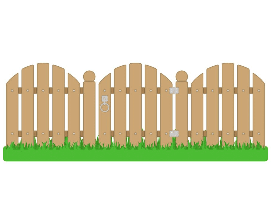 子供向けの木製フェンスのイラスト png イラスト