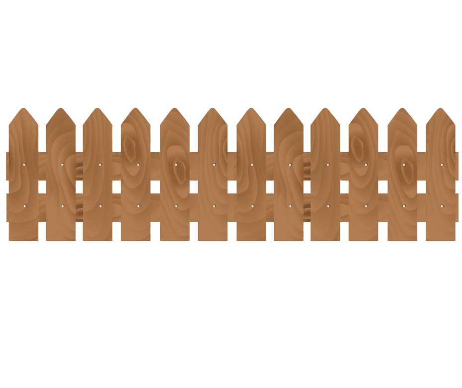 子供向けの木製フェンスのイラスト png