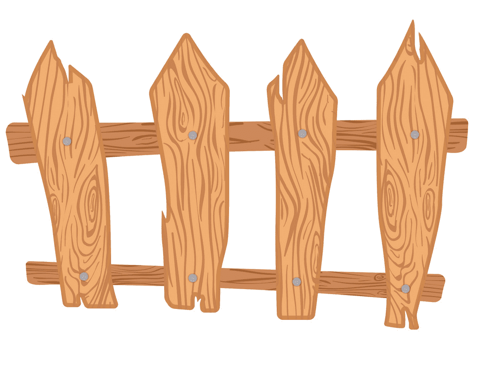 子供向けの木製フェンスのイラスト イラスト