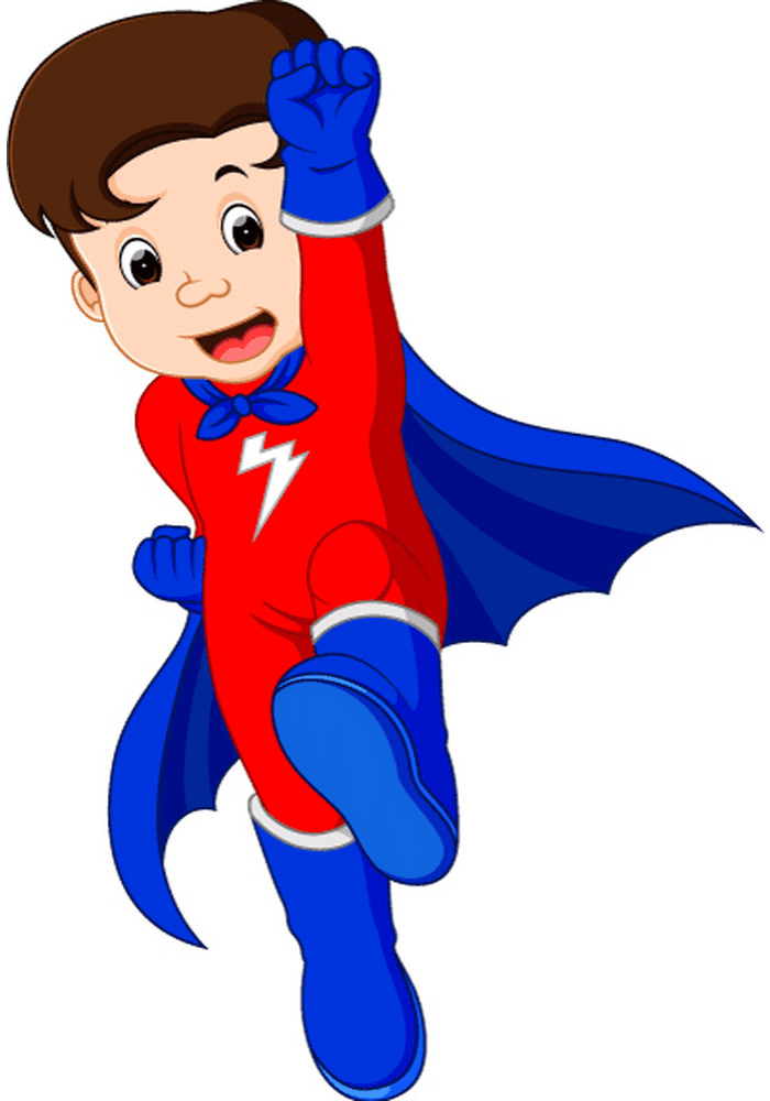 子供向けのスーパーヒーローのイラスト