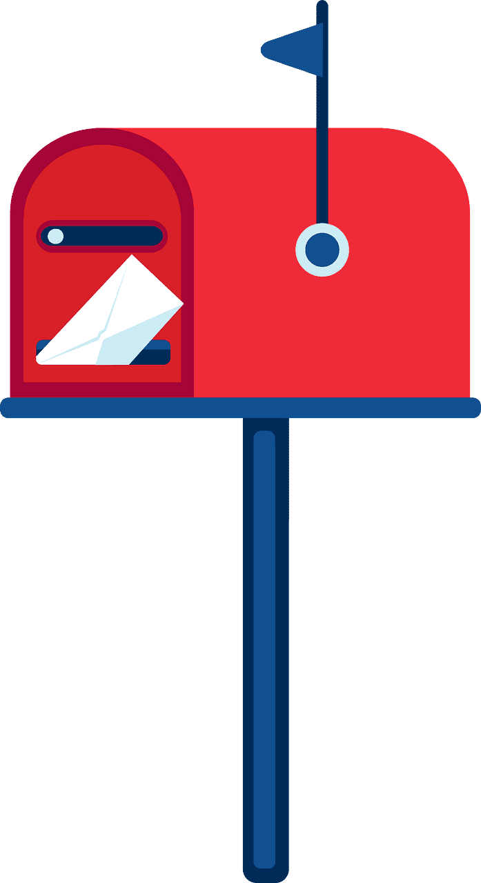 子供向けの透明なメールボックスのイラスト