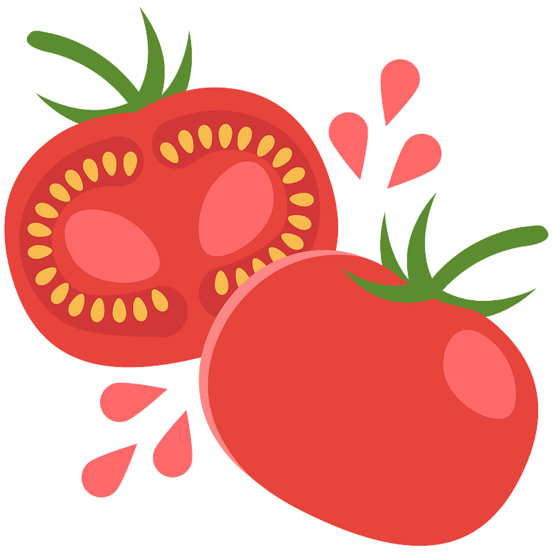 子供向けの透明なトマトのイラスト