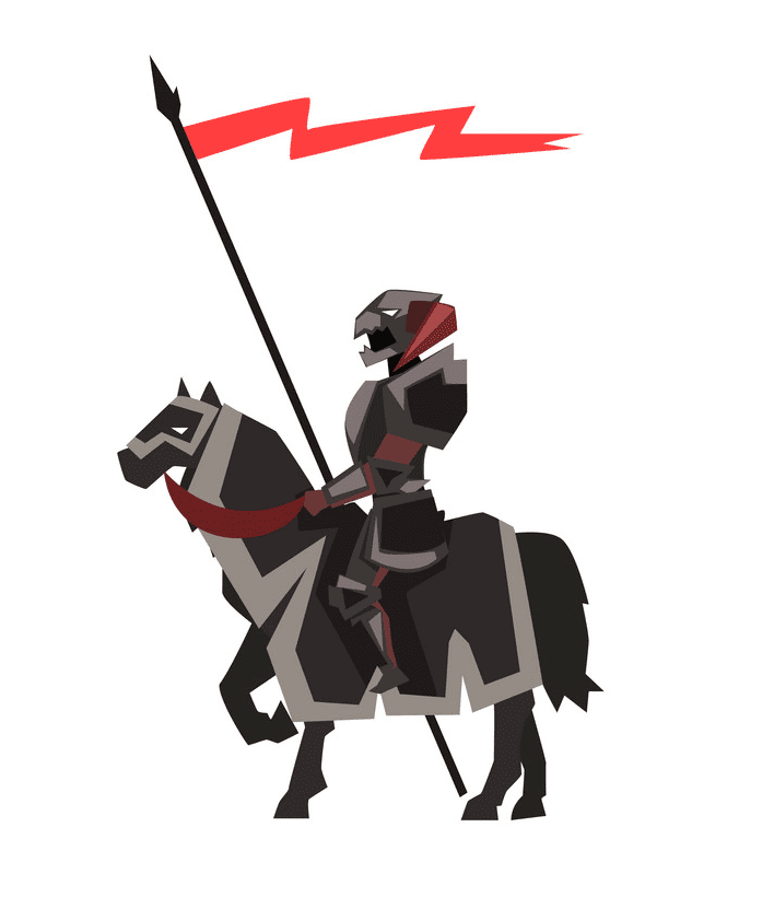 子供向けの馬に乗った騎士のイラスト無料 イラスト