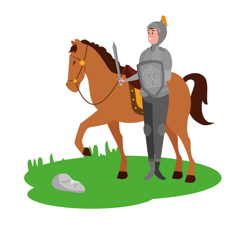 子供のための馬のイラストの騎士