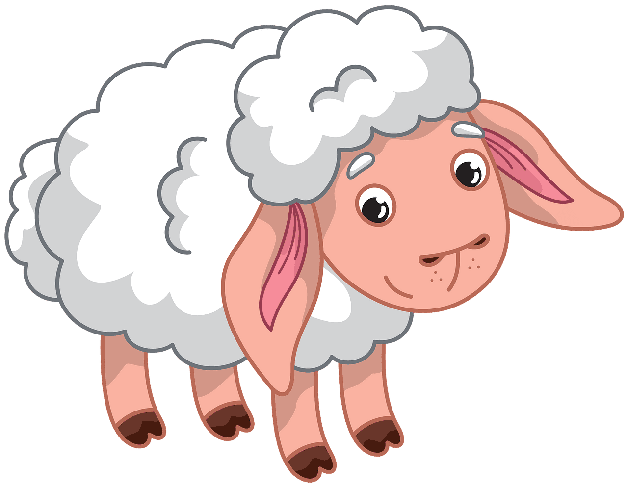 子供用に透明な子羊のイラスト イラスト