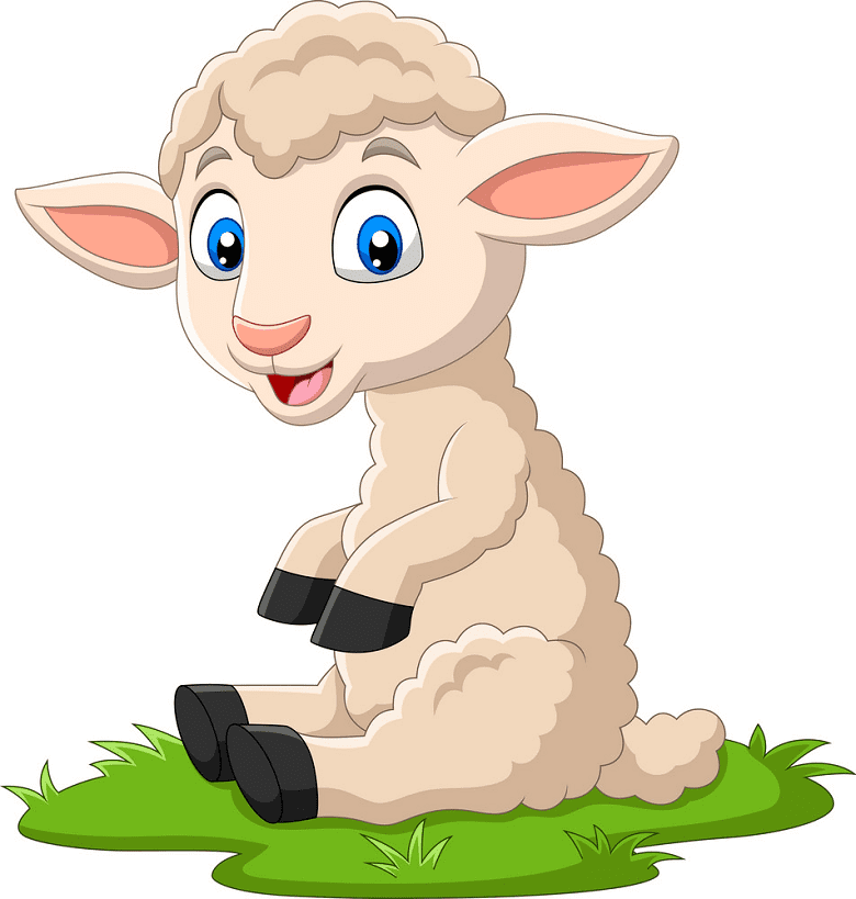 子羊のイラスト PNG イメージ