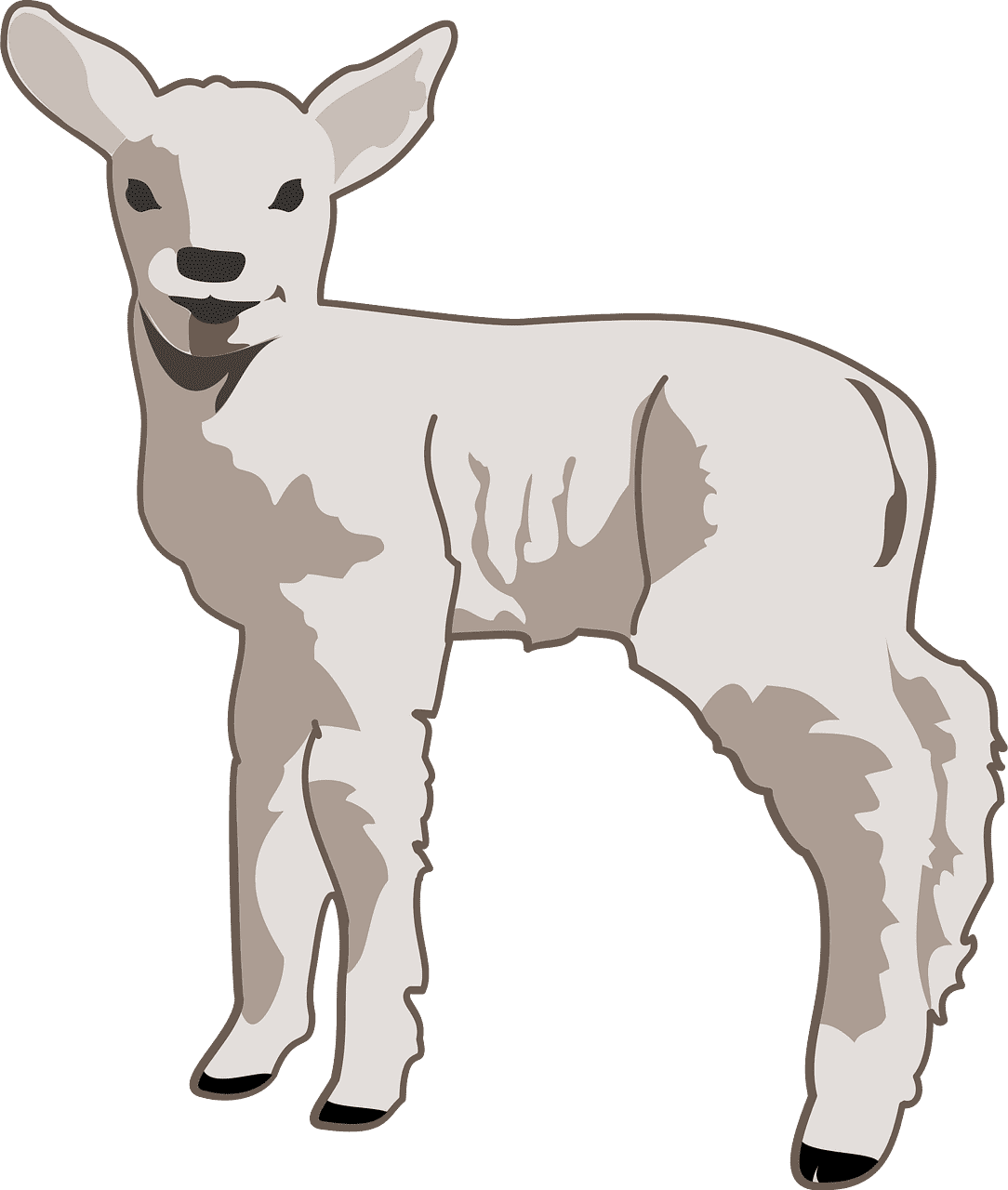 子羊のイラスト透明4