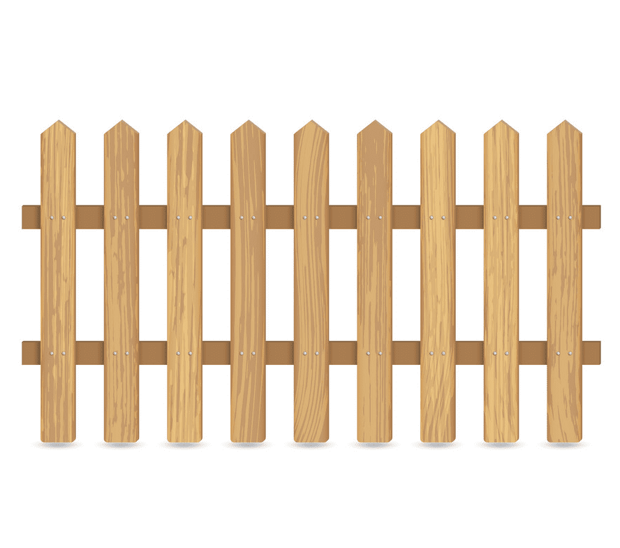 木製フェンスのイラスト無料画像