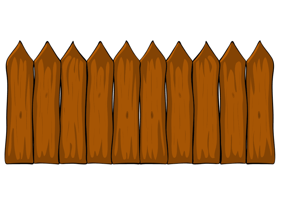 木製フェンスのイラストのダウンロード
