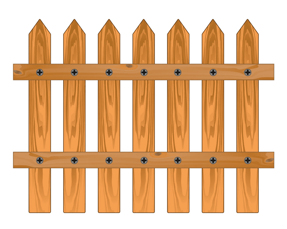 木製フェンスのイラスト png 画像