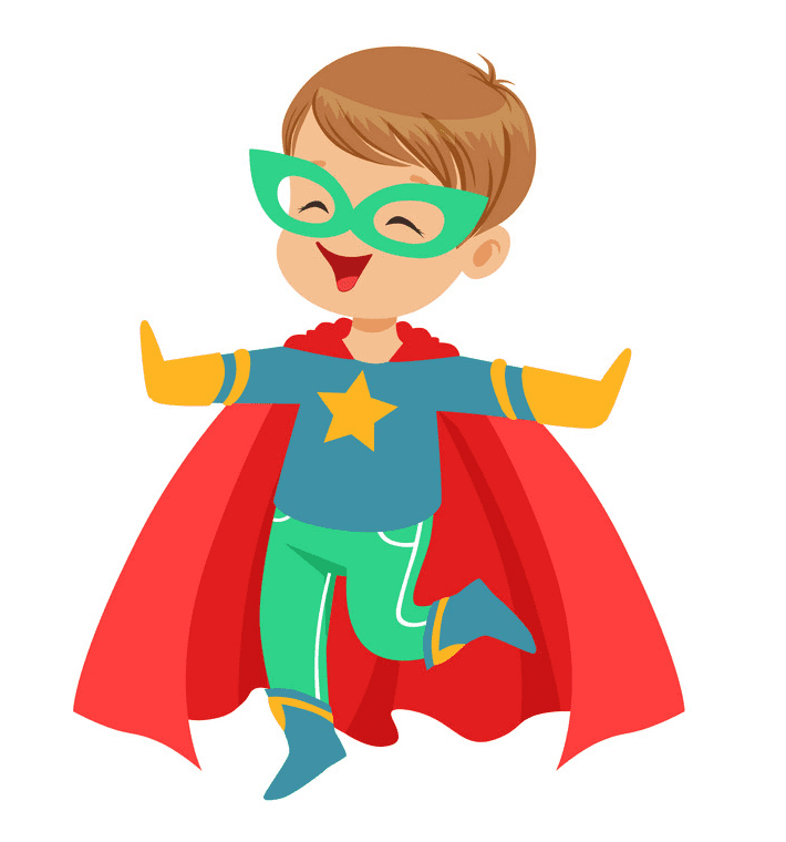 無料の子供用スーパーヒーローのイラスト