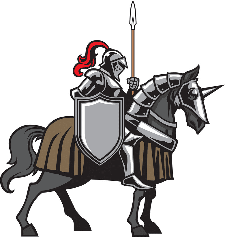 馬に乗った騎士 イラスト画像