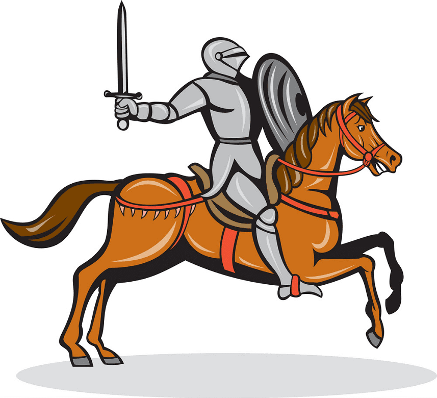 馬に乗った騎士 イラスト画像