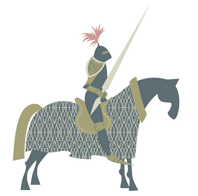 馬に乗った騎士のイラスト 2