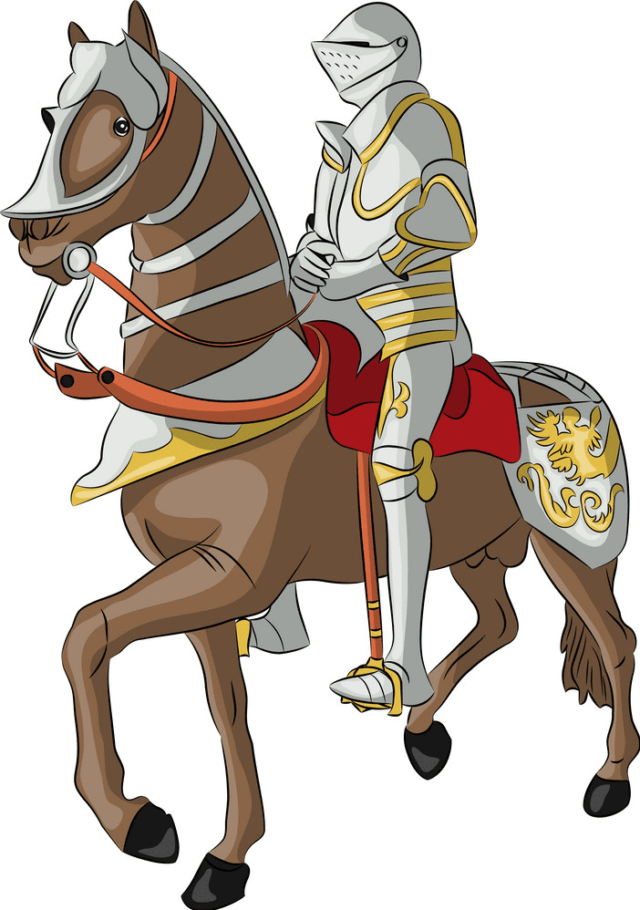 馬に乗った騎士のイラスト 5