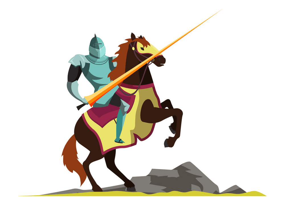 馬に乗った騎士のイラスト 無料画像