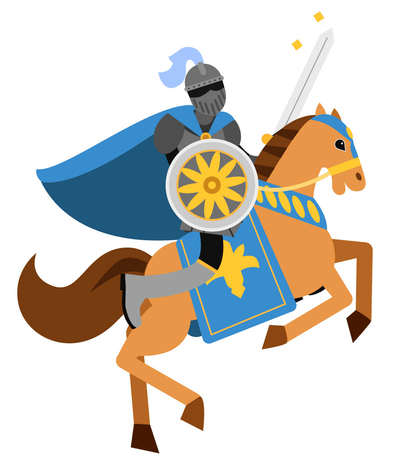 馬に乗った騎士のイラストpng