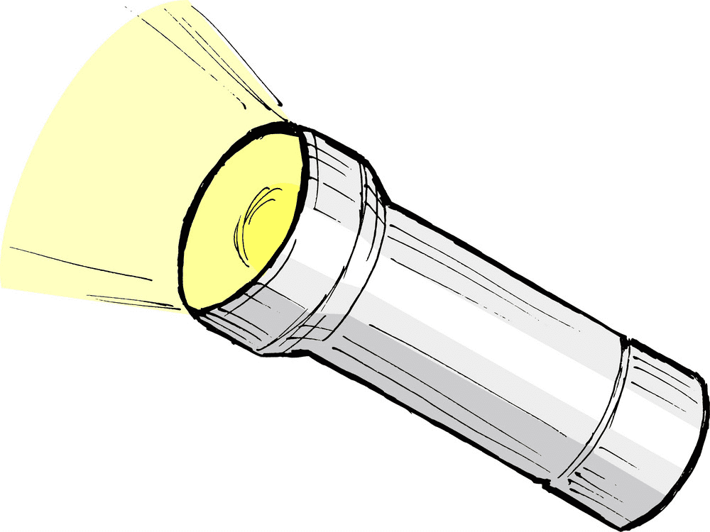 子供向けの懐中電灯の無料イラスト