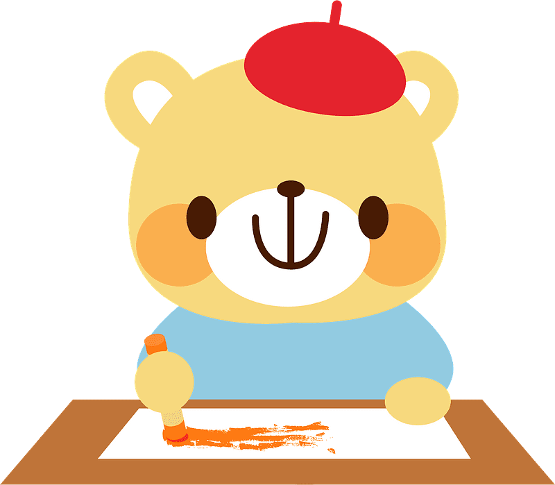 クマのアーティストのイラスト透明 イラスト