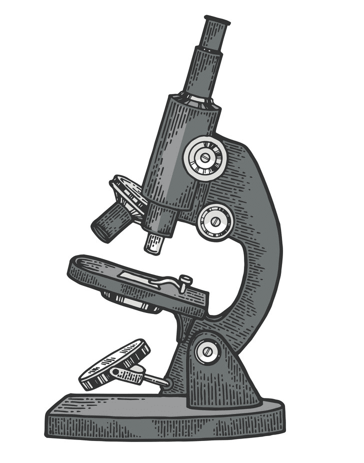 無料の顕微鏡イラスト画像