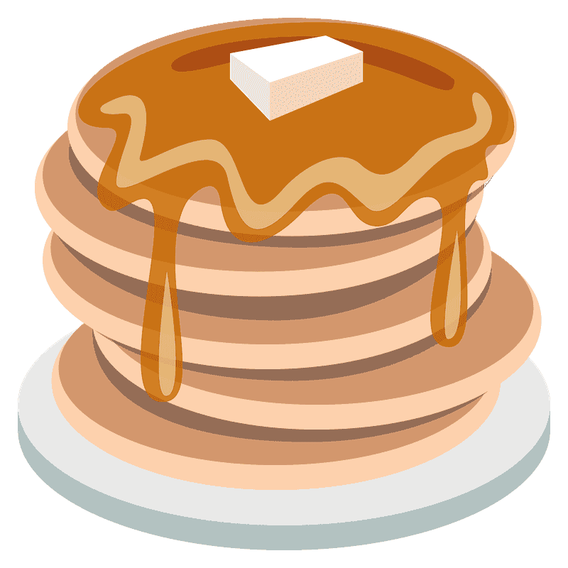 パンケーキのイラスト 透明 9