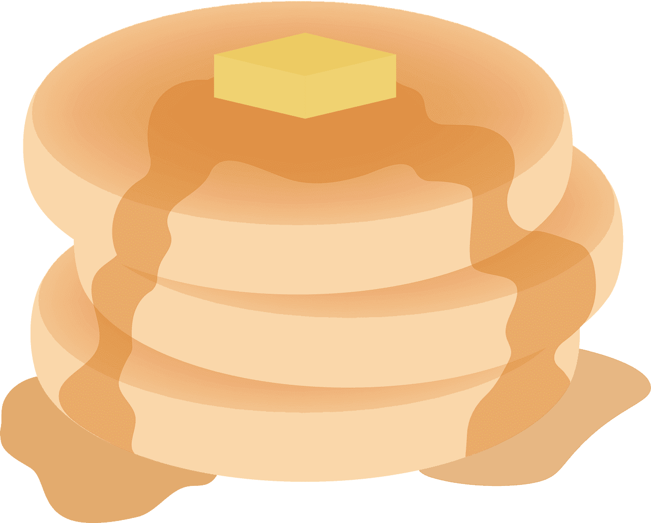 パンケーキのイラスト 透明背景 3