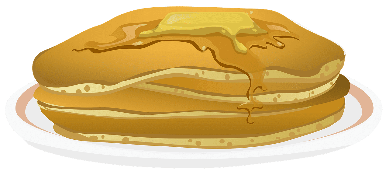 パンケーキのイラスト 透明背景 4