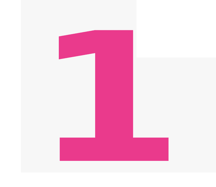 ピンクの数字1イラスト画像 イラスト