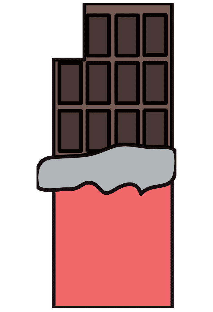 チョコレートバーのイラストpng画像 2