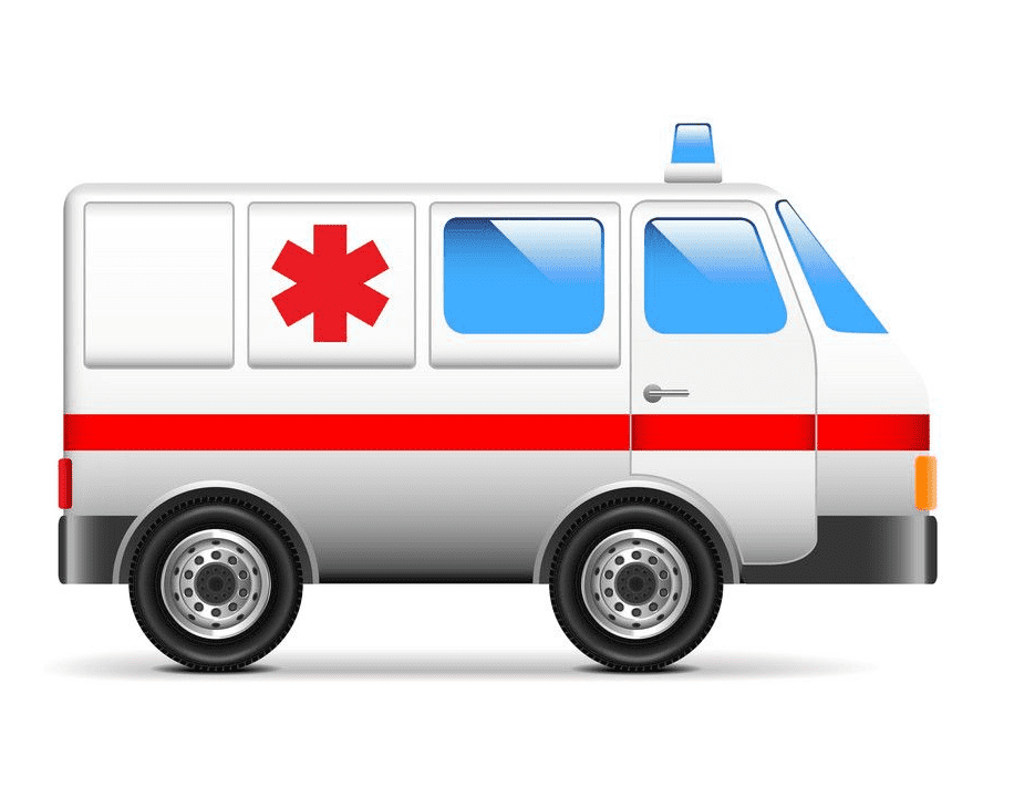 救急車のイラスト 無料画像 2