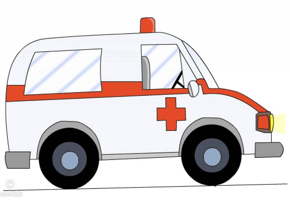 無料の救急車イラスト画像