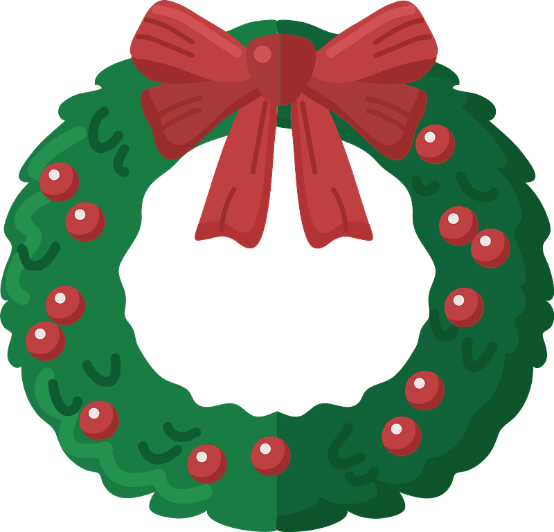 クリスマスリースのイラスト png イラスト