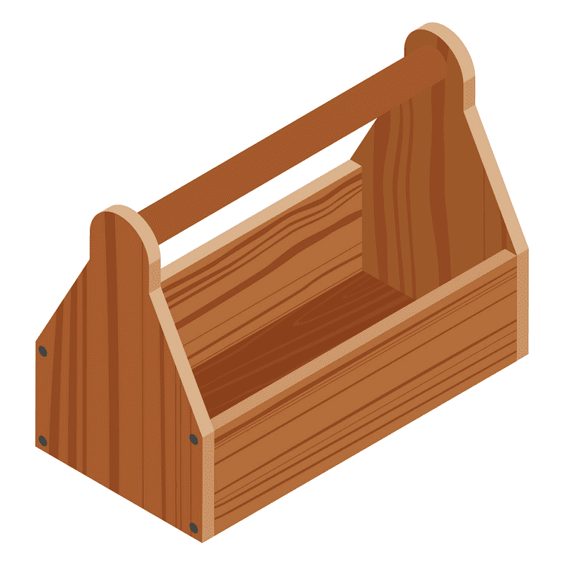 木製ツールボックスのイラスト イラスト