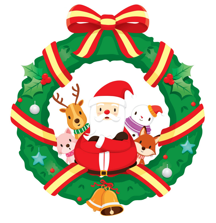 無料のクリスマスリース イラスト画像 イラスト