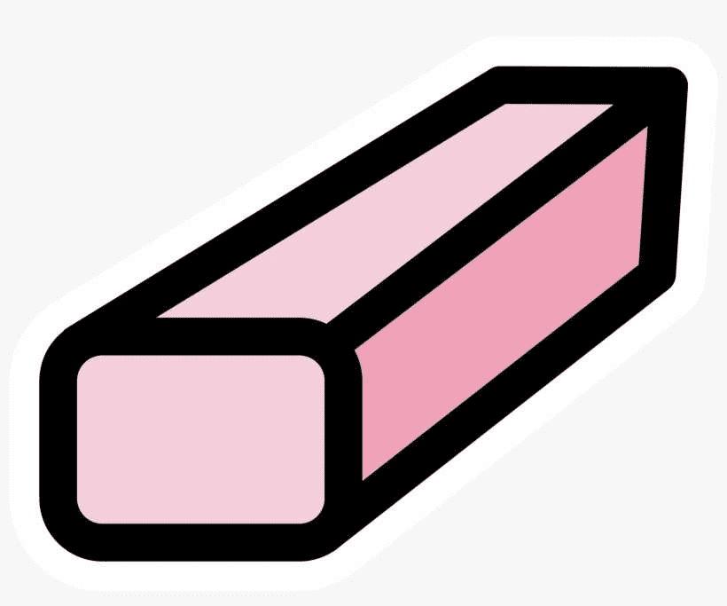 ピンクの消しゴムのイラスト