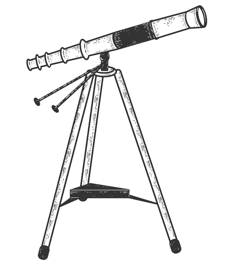 望遠鏡イラスト PNG イメージ