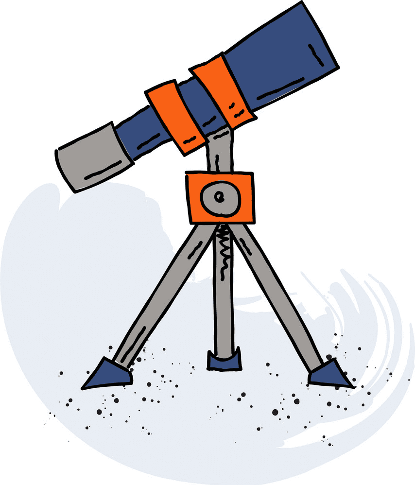 望遠鏡のイラスト無料画像 2