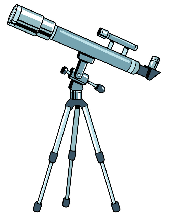 望遠鏡のイラスト無料画像