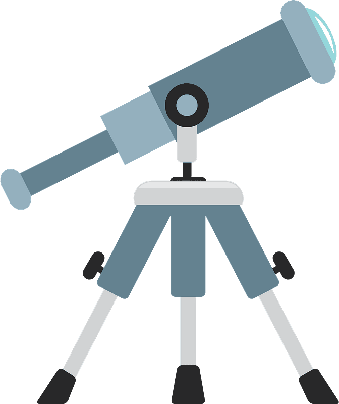 望遠鏡のイラスト透明画像