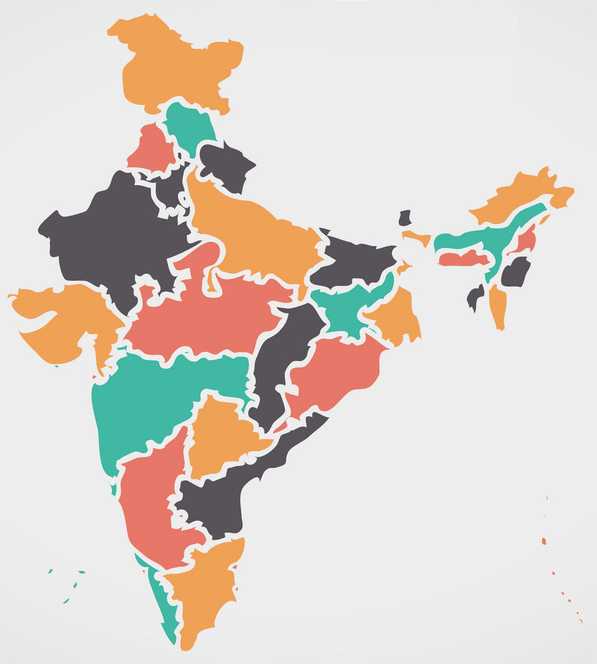 インド地図イラスト 3 イラスト