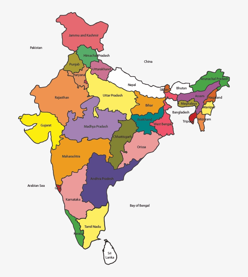 インド地図イラスト 4 イラスト