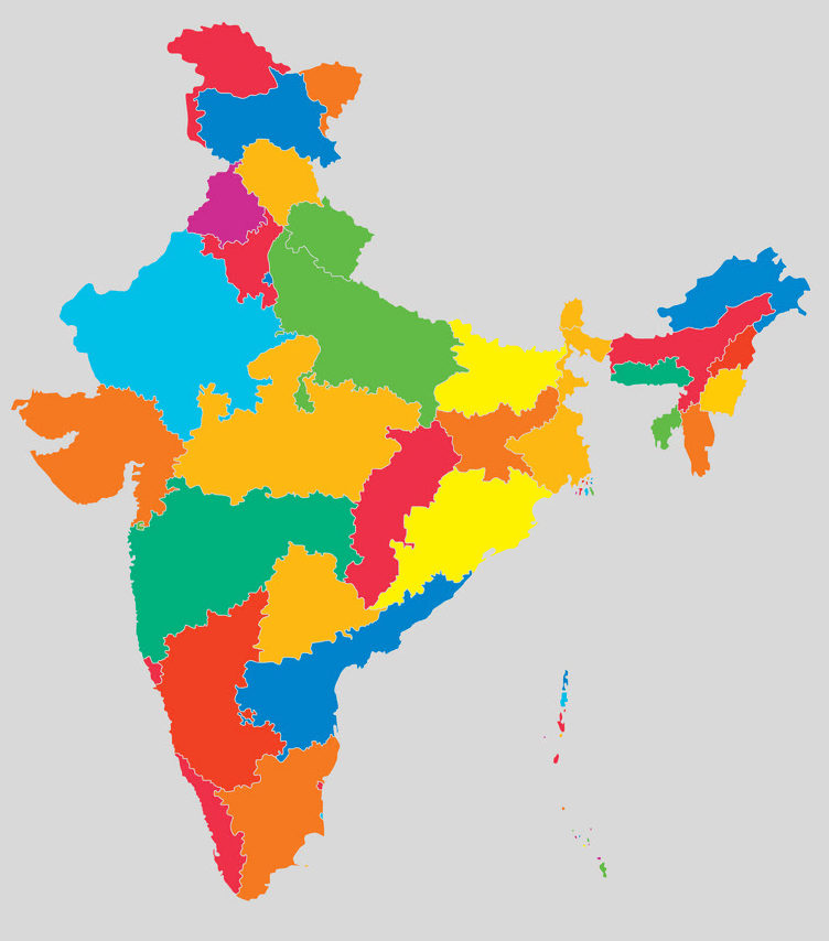 インド地図イラスト画像 2 イラスト