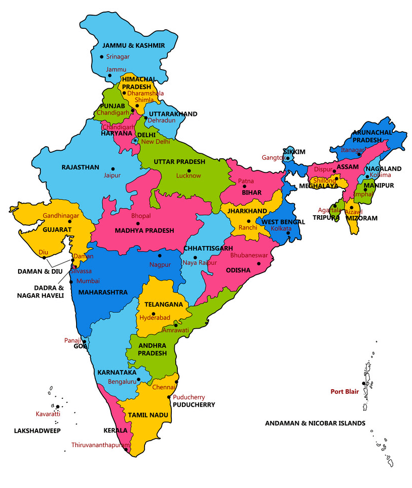 インド地図イラスト画像 イラスト