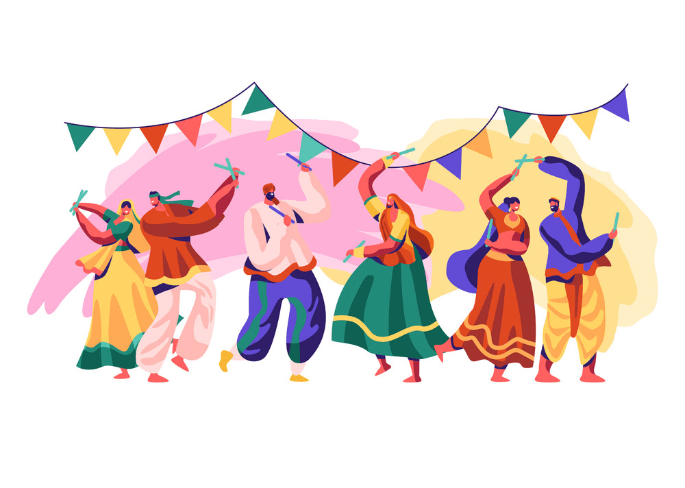 インドの祭りのイラスト イラスト